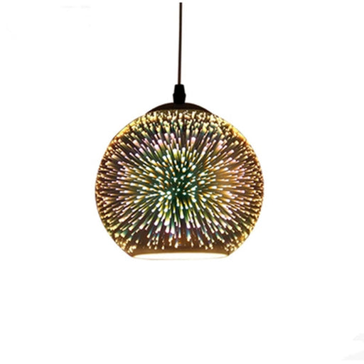 Creative 3D colored glass ball pendant lamp